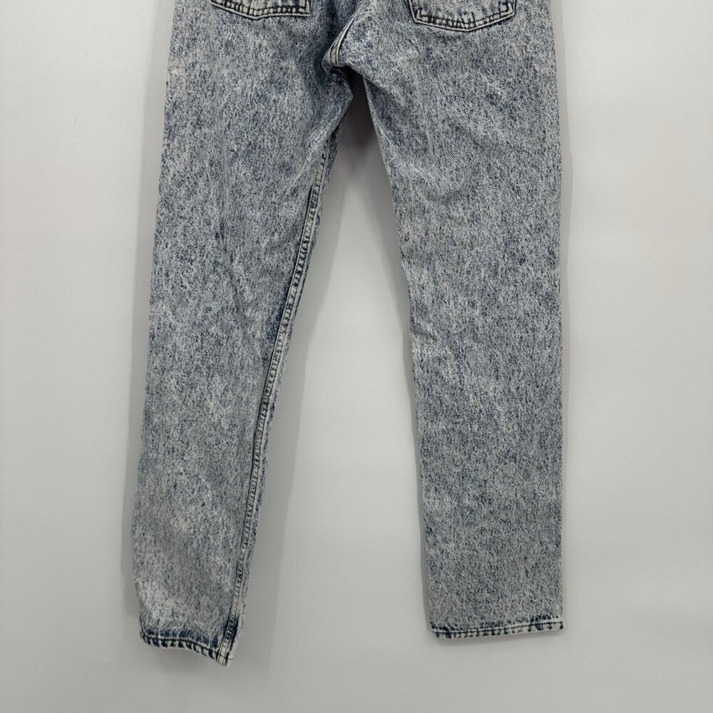 LEVIS 501 jeans acid wash blue 25W 31L US 2 4 vintage 80s 90s high rise straight - Picture 9 of 14